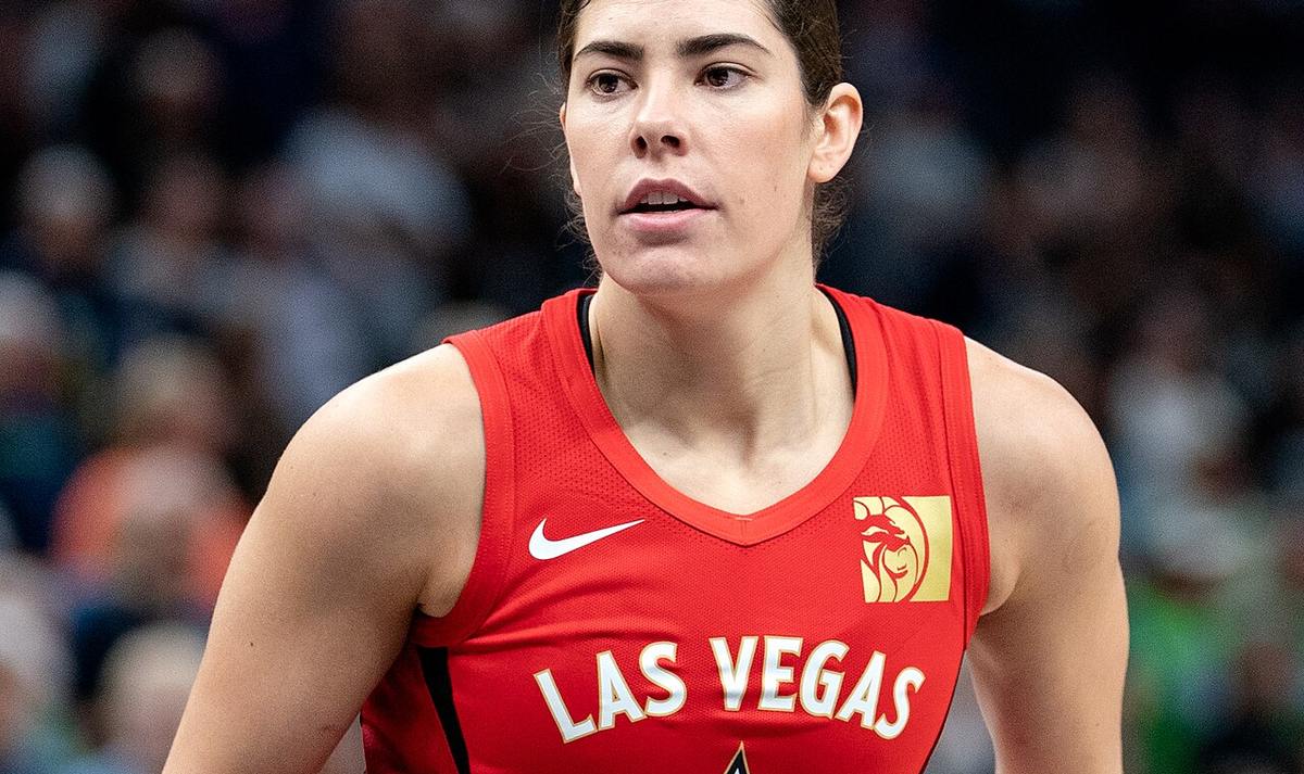 Kelsey Plum on court during a WNBA game